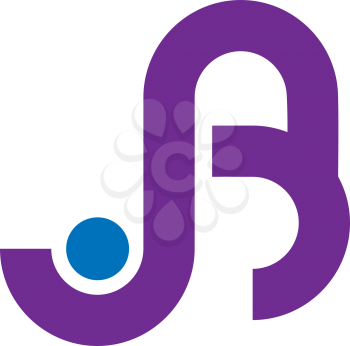 Royalty Free Clipart Image of a Purple and Blue Design