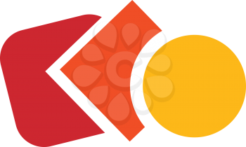 Royalty Free Clipart Image of a Red, Orange and Yellow Design