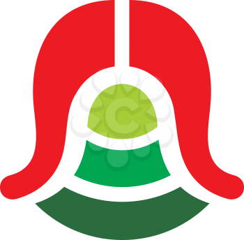 Royalty Free Clipart Image of a Red and Green Design