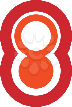 Royalty Free Clipart Image of a Red and Orange Design