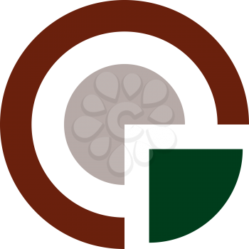 Royalty Free Clipart Image of a Brown and Green Design