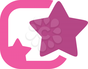 Royalty Free Clipart Image of a Purple Star Design