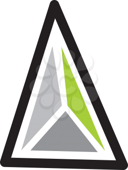 Royalty Free Clipart Image of a Triangle Design