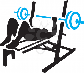 Royalty Free Clipart Image of a Barbell