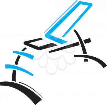 Royalty Free Clipart Image of an Exercise Bench