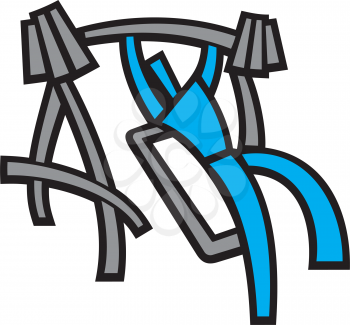 Royalty Free Clipart Image of a Guy Exercising