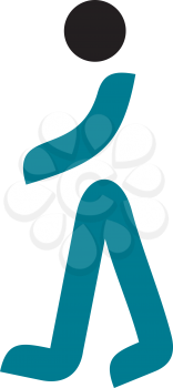 Royalty Free Clipart Image of a Person Walking
