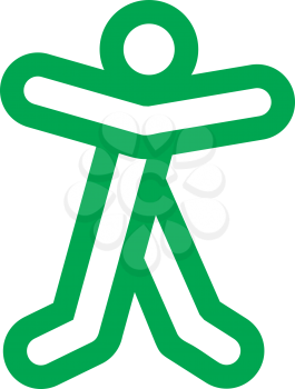 Royalty Free Clipart Image of a Green Person