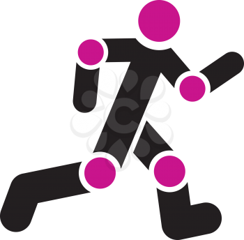 Royalty Free Clipart Image of a Running Person
