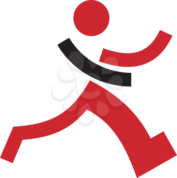 Royalty Free Clipart Image of a Person Running