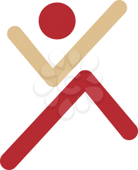 Royalty Free Clipart Image of a Red and Beige Design