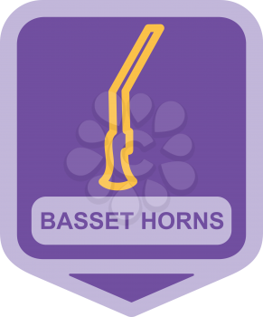 Royalty Free Clipart Image of a Basset Horns Icon