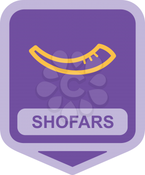 Royalty Free Clipart Image of a Shofars Icon