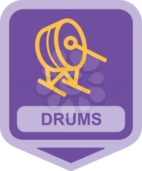 Royalty Free Clipart Image of a Drums Icon