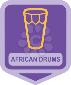 Royalty Free Clipart Image of an African Drums Icon