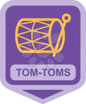 Royalty Free Clipart Image of Tom-Toms