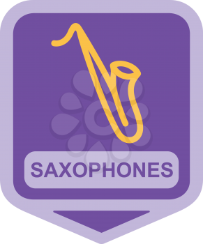 Royalty Free Clipart Image of a Saxophones Icon