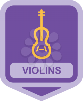 Royalty Free Clipart Image of a Violins Icon