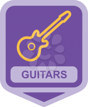 Royalty Free Clipart Image of a Guitars Icon