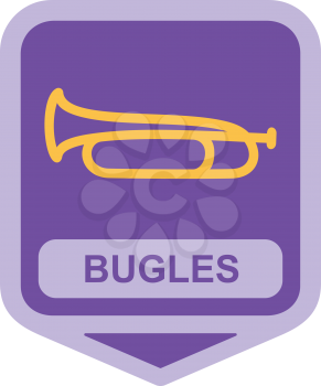 Royalty Free Clipart Image of a Bugles Icon