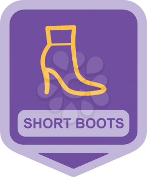 Royalty Free Clipart Image of a Short Boot