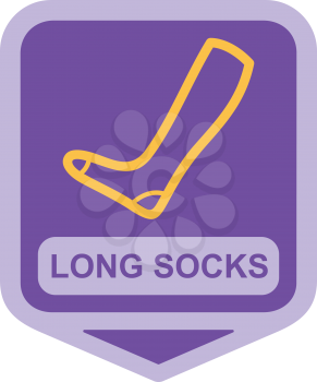 Royalty Free Clipart Image of Long Socks