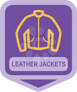 Royalty Free Clipart Image of Leather Jacket