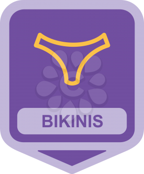 Royalty Free Clipart Image of a Bikini Bottom