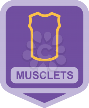 Royalty Free Clipart Image of a Musclet