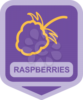Royalty Free Clipart Image of Raspberries