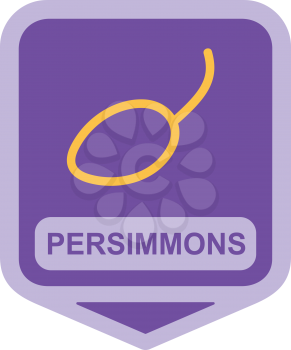 Royalty Free Clipart Image of a Persimmon