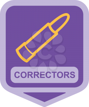 Royalty Free Clipart Image of a Corrector