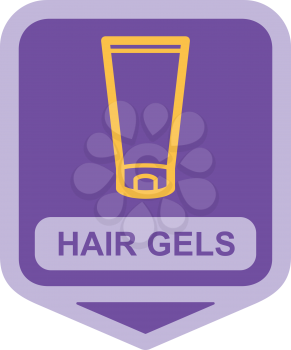 Royalty Free Clipart Image of Hair Gels