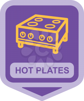 Royalty Free Clipart Image of a Hot Plate