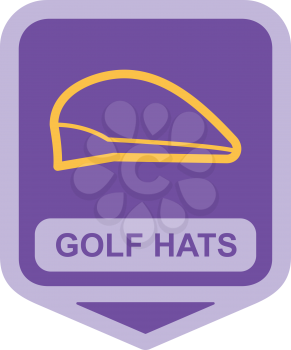 Royalty Free Clipart Image of a Golf Hat