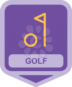 Royalty Free Clipart Image of a Golf Flag