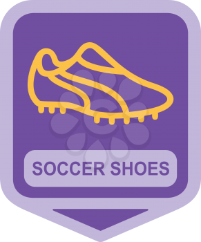 Royalty Free Clipart Image of a Soccer Shoes