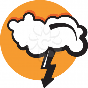 Royalty Free Clipart Image of a Storm Cloud