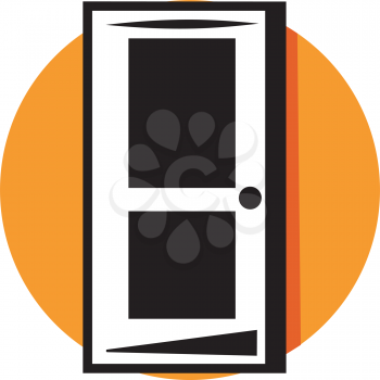Royalty Free Clipart Image of a Door