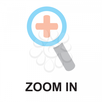 Royalty Free Clipart Image of a Zoom In Button
