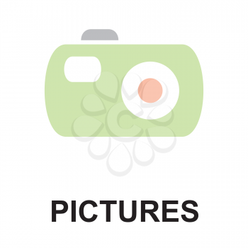 Royalty Free Clipart Image of a Picture Button