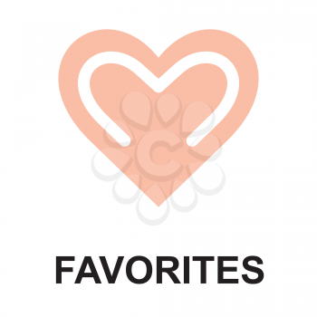 Royalty Free Clipart Image of a Favourites Button