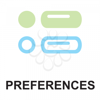 Royalty Free Clipart Image of a Preferences Button