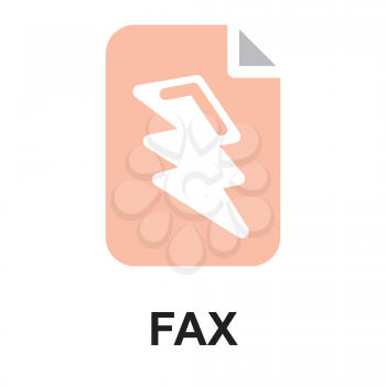 Royalty Free Clipart Image of a Fax Button