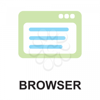 Royalty Free Clipart Image of a Browser Button