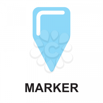 Royalty Free Clipart Image of a Marker Button