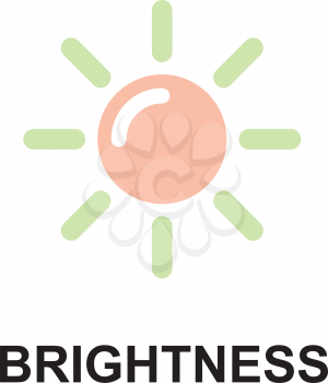 Royalty Free Clipart Image of a Brightness Button