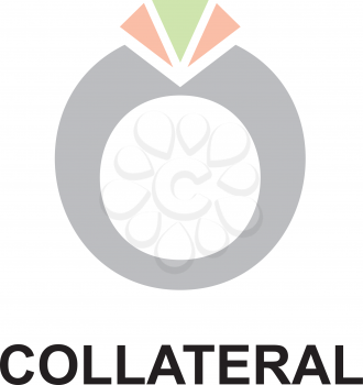 Royalty Free Clipart Image of a Collateral Button