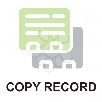 Royalty Free Clipart Image of a Copy Record Button