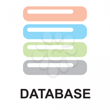 Royalty Free Clipart Image of a Database Button